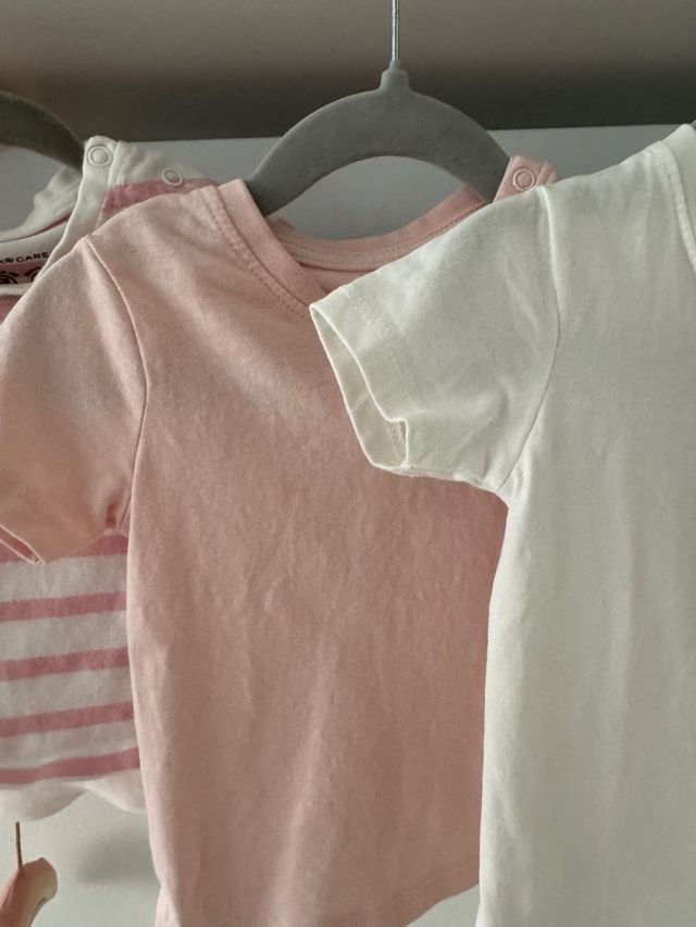 Lote 5 Camisetas Bebé Primark 3-6m y 6-9m