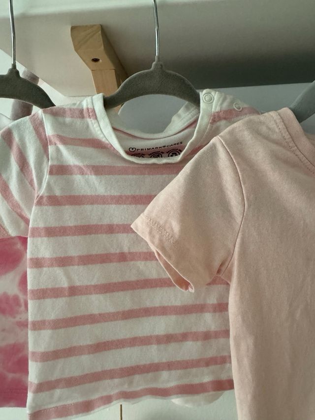 Lote 5 Camisetas Bebé Primark 3-6m y 6-9m