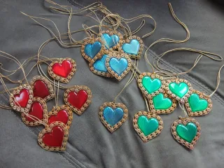 80s Antiguo juguete colgante joya Corazón