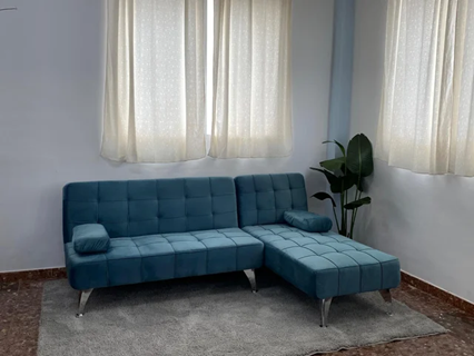 BARATO Sofá Cama Aroa Azul Nuevo ENVIAMOS GRATIS