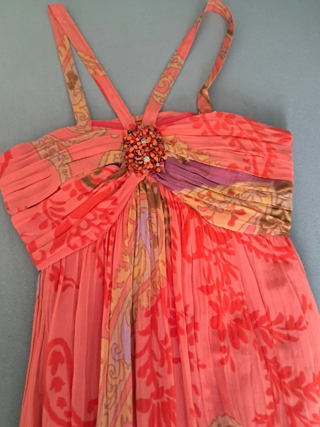 Vestido largo estampado fiesta