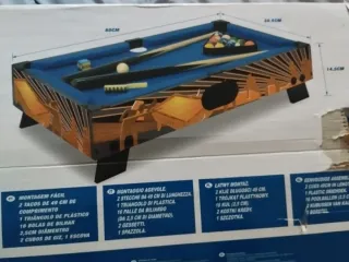 Mini Billar Infantil.La caja rota por un lateral