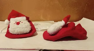 Babbucce neonato tema Babbo Natale