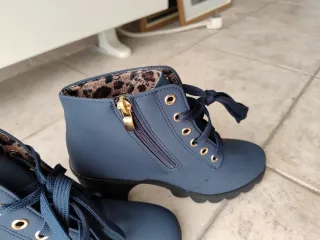 Botines azules talla 36