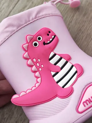 Botas de agua rosas dinosaurio Talla 22-23