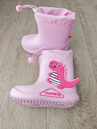 Botas de agua rosas dinosaurio Talla 22-23