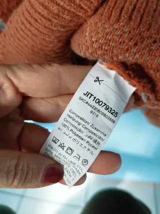 Maglione stile vintage rombi arancione