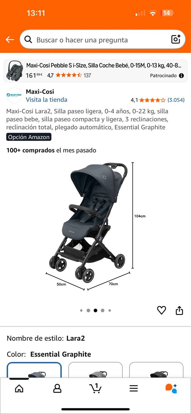 Maxi-Cosi Lara 2 Silla de Paseo Compacta