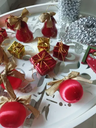 Adornos vintage árbol navidad