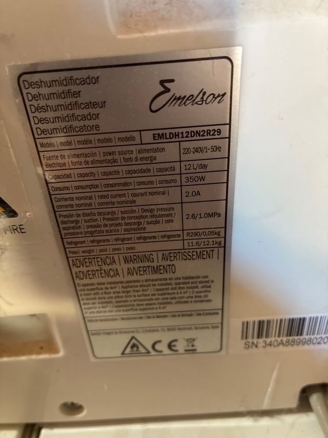 Deshumidificador como nuevo