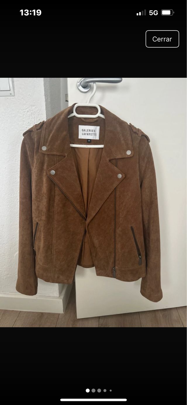 Chaqueta Biker Piel Marrón