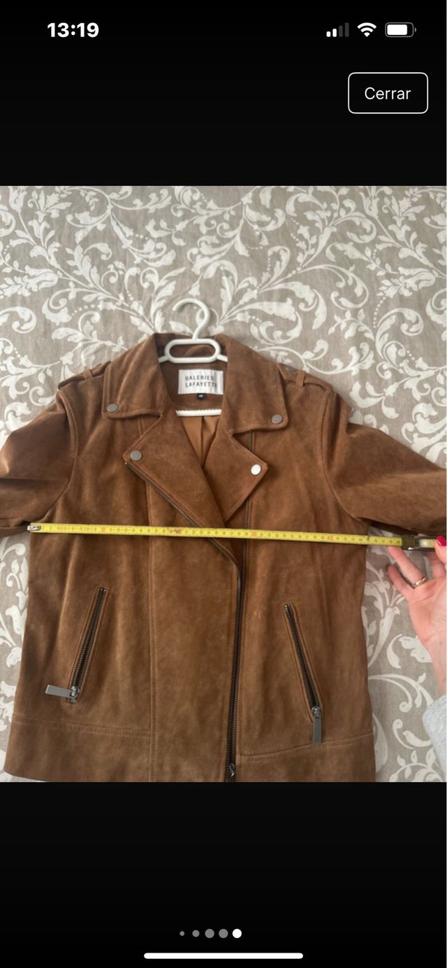 Chaqueta Biker Piel Marrón