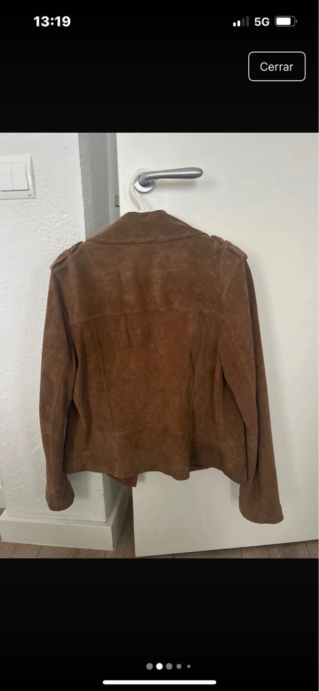 Chaqueta Biker Piel Marrón