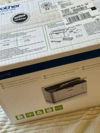 Impresora Láser Brother Blanca y Gris