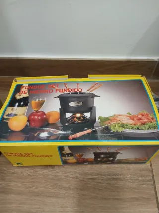 Set Fondue Hierro Fundido