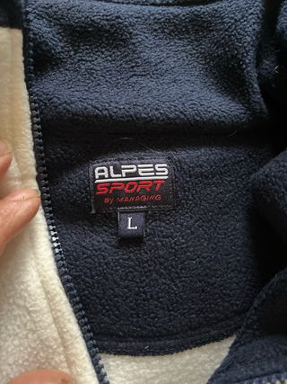 Felpa Alpes Mountains Beige/Blu