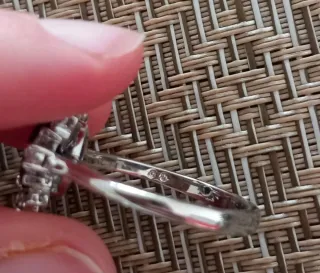 Anello argento e blu Swarovski