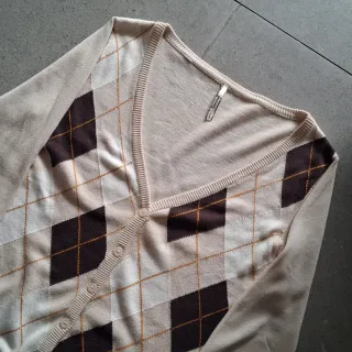 Chaqueta de punto con rombos mujer Stradivarius