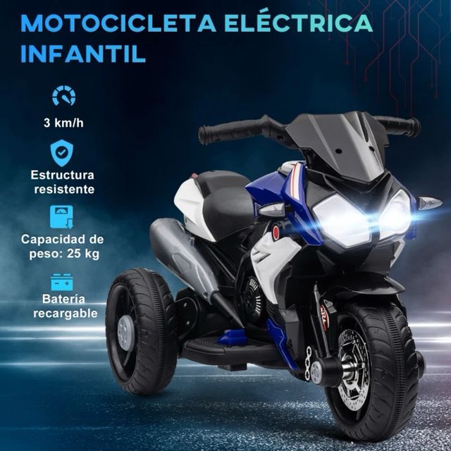 Moto Eléctrica Infantil 3 Ruedas