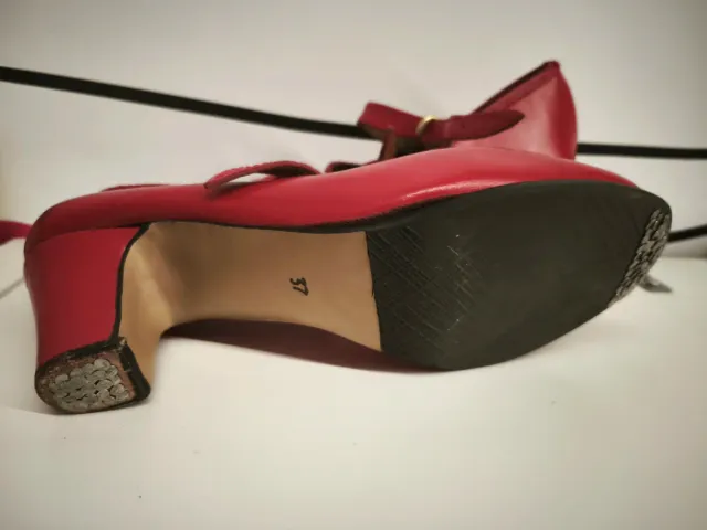 Zapatos Flamenco profesional Piel Rojo Talla 37