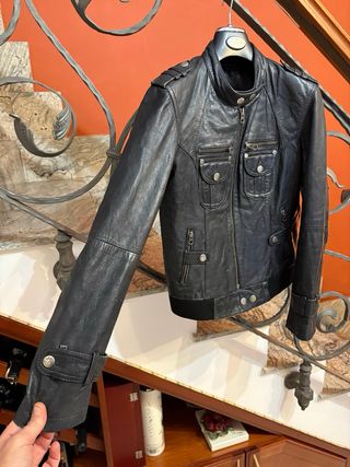 giubbino vera Pelle Invecchiata naturale vintage