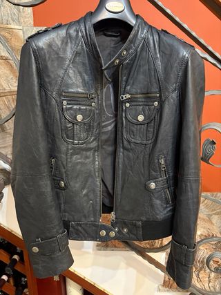 giubbino vera Pelle Invecchiata naturale vintage