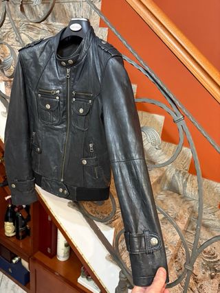 giubbino vera Pelle Invecchiata naturale vintage