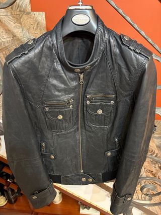 giubbino vera Pelle Invecchiata naturale vintage