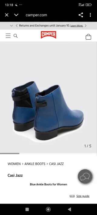 Botines Camper Casi Jazz Azul T39