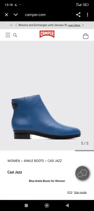 Botines Camper Casi Jazz Azul T39