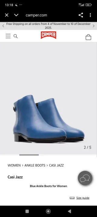 Botines Camper Casi Jazz Azul T39