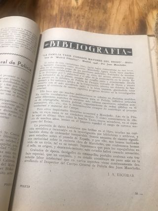 Revista antigua de ténico  policia de 1946