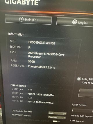 Placa Base Gigabyte B850 EAGLE WIFI6E#010461