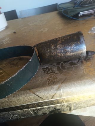 Cencerro artesanal antiguo MM badajo original