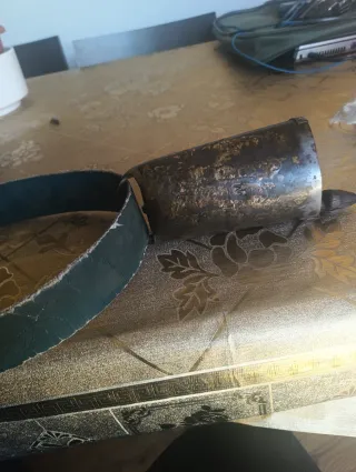 Cencerro artesanal antiguo MM badajo original