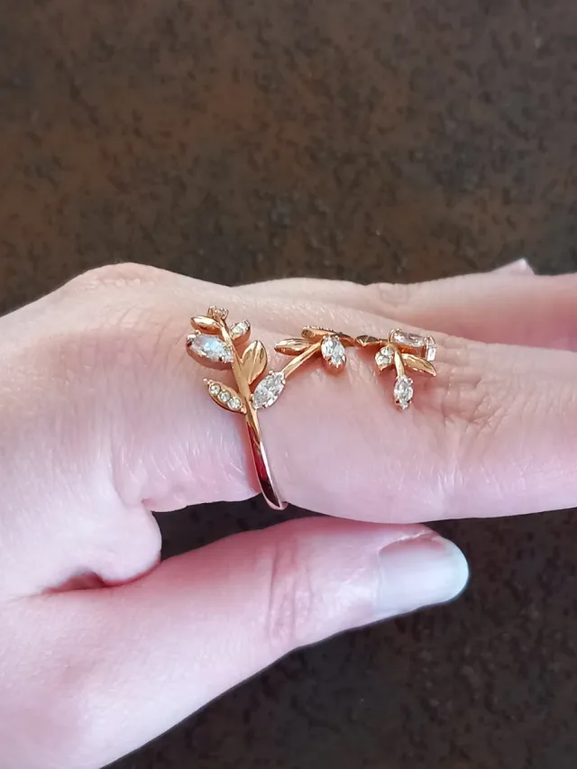 Anello oro rosa Swarovski