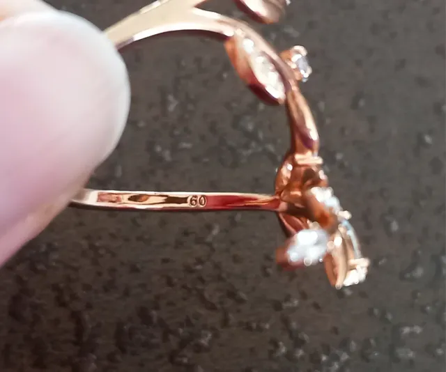 Anello oro rosa Swarovski