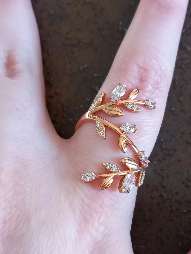 Anello oro rosa Swarovski