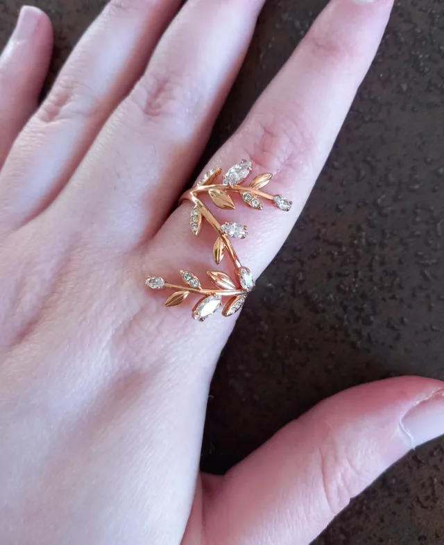 Anello oro rosa Swarovski