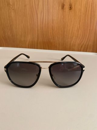 Gafas de sol Dunhill aviador negro/dorado