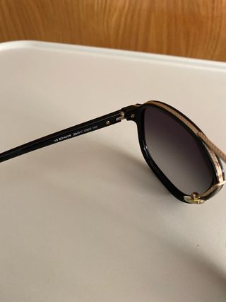 Gafas de sol Dunhill aviador negro/dorado