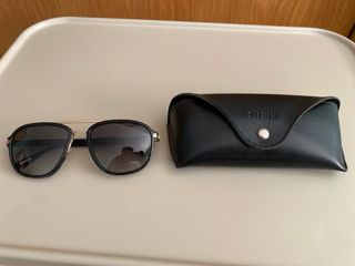 Gafas de sol Dunhill aviador negro/dorado