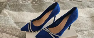 Zapatos de tacón azules  talla 38
