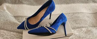 Zapatos de tacón azules  talla 38