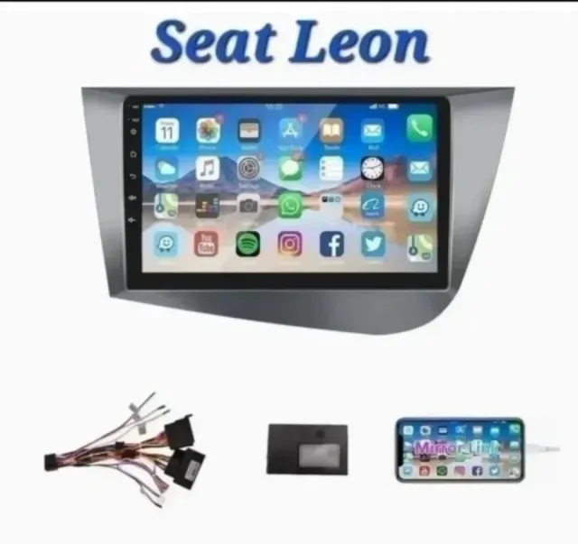 Radio Android Seat Leon 2 (2005-2012) con cornice e connettori originali