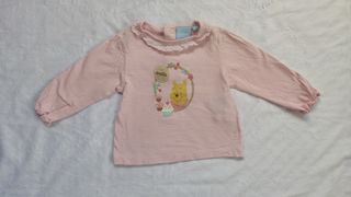 Conjunto niña: chaleco rosa, camiseta y jeans