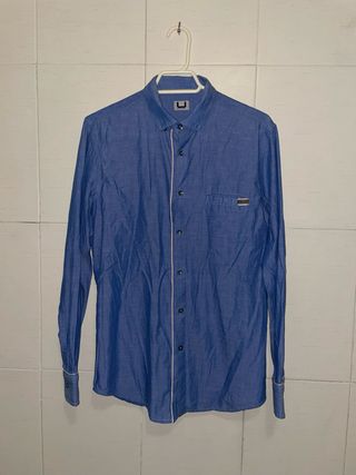 Camisa manga larga azul