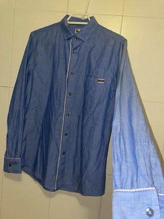 Camisa manga larga azul