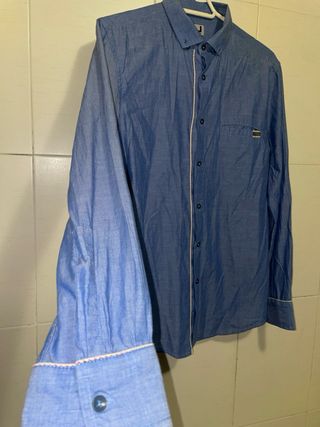 Camisa manga larga azul