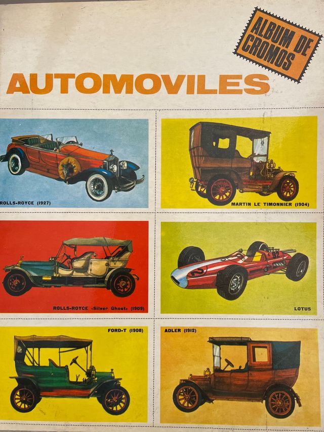 álbum de cromos automóviles